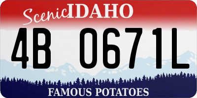 ID license plate 4B0671L