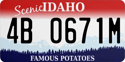 ID license plate 4B0671M