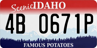 ID license plate 4B0671P