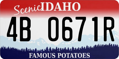ID license plate 4B0671R