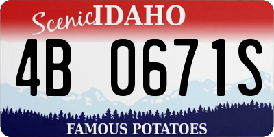 ID license plate 4B0671S