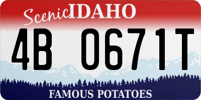 ID license plate 4B0671T