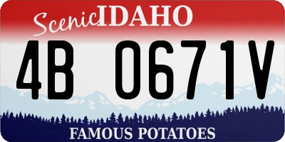 ID license plate 4B0671V