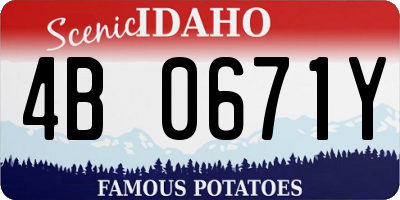 ID license plate 4B0671Y