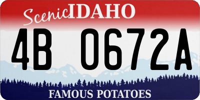 ID license plate 4B0672A
