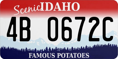 ID license plate 4B0672C