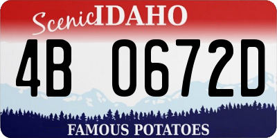 ID license plate 4B0672D
