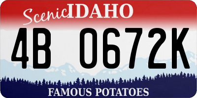ID license plate 4B0672K