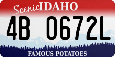 ID license plate 4B0672L