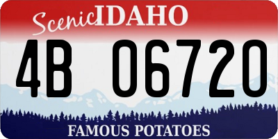 ID license plate 4B0672O