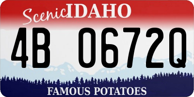 ID license plate 4B0672Q