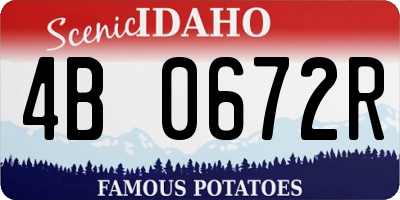 ID license plate 4B0672R