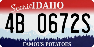 ID license plate 4B0672S