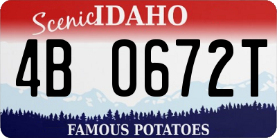 ID license plate 4B0672T