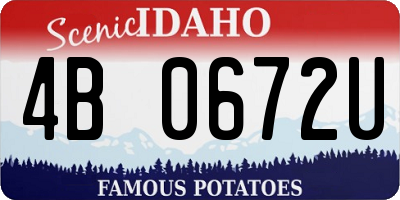 ID license plate 4B0672U