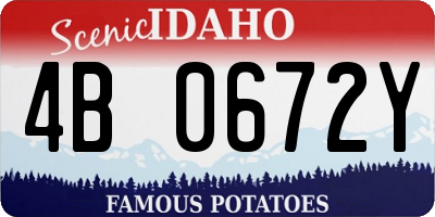 ID license plate 4B0672Y