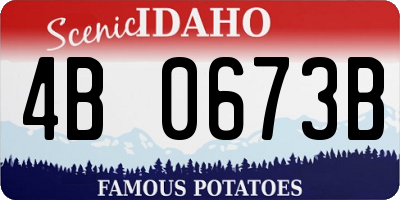 ID license plate 4B0673B
