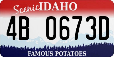 ID license plate 4B0673D