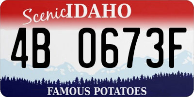 ID license plate 4B0673F