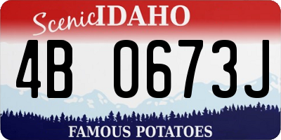 ID license plate 4B0673J