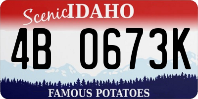 ID license plate 4B0673K