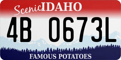 ID license plate 4B0673L