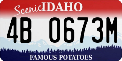 ID license plate 4B0673M