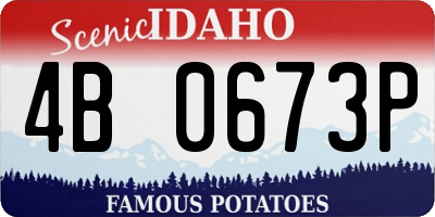 ID license plate 4B0673P