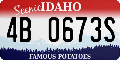 ID license plate 4B0673S