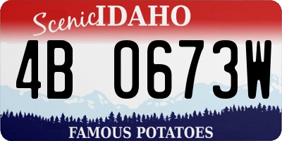 ID license plate 4B0673W