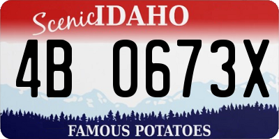 ID license plate 4B0673X