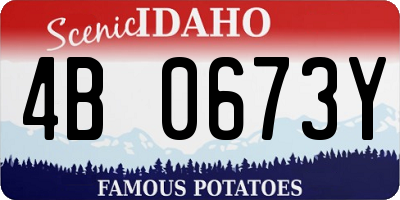 ID license plate 4B0673Y