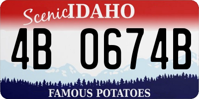 ID license plate 4B0674B