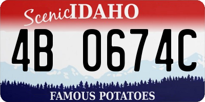 ID license plate 4B0674C