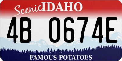 ID license plate 4B0674E