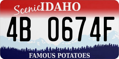 ID license plate 4B0674F
