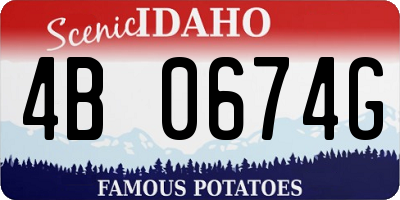 ID license plate 4B0674G