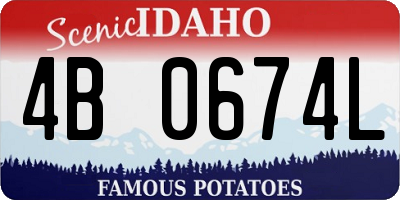 ID license plate 4B0674L