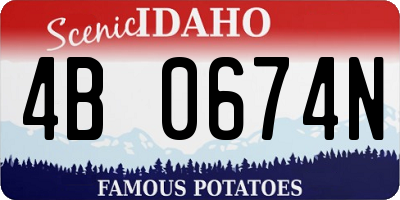 ID license plate 4B0674N