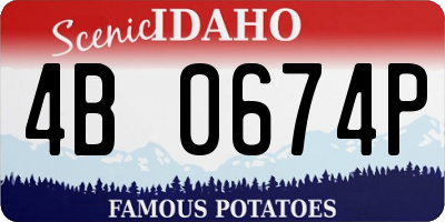 ID license plate 4B0674P