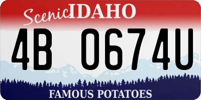 ID license plate 4B0674U