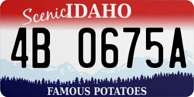 ID license plate 4B0675A
