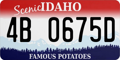 ID license plate 4B0675D