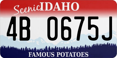 ID license plate 4B0675J