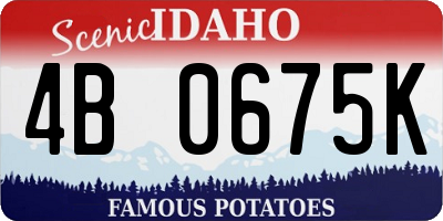 ID license plate 4B0675K