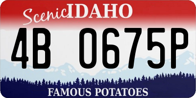 ID license plate 4B0675P