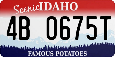 ID license plate 4B0675T