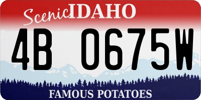 ID license plate 4B0675W