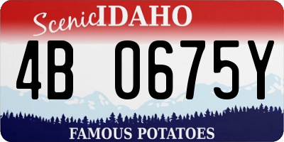 ID license plate 4B0675Y