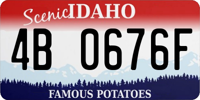 ID license plate 4B0676F